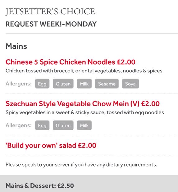 HGS_g2's tweet image. Menus for #Monday #ChineseNewYear #requestweek