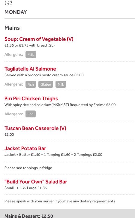 HGS_g2's tweet image. Menus for #Monday #ChineseNewYear #requestweek