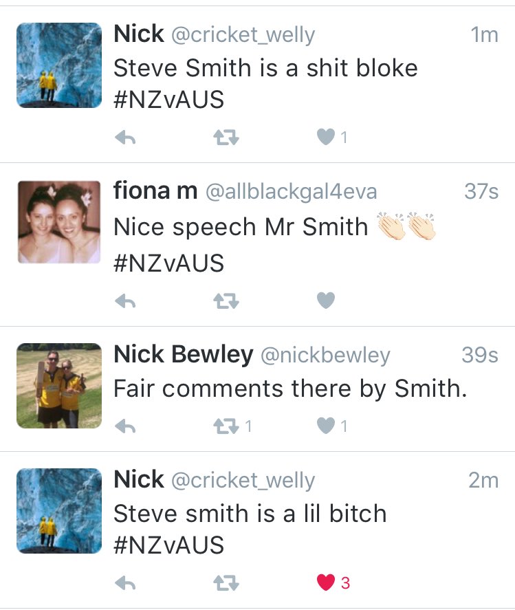 ClaraKavanagh's tweet photo. @cricket_welly Glad you're on my TL 😂 #sameviews https://t.co/htCYtAFHas