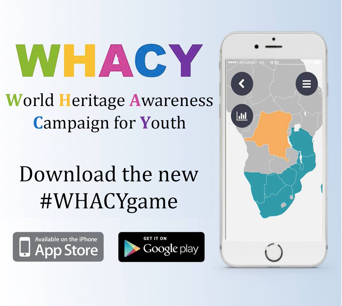 UNESCO_USI's tweet photo. Updated #WHACYgame mobile app! #UNESCO #African #WorldHeritage, #gamification Info: https://t.co/tLUbPjs4Uo https://t.co/EXMnvyIN5Z