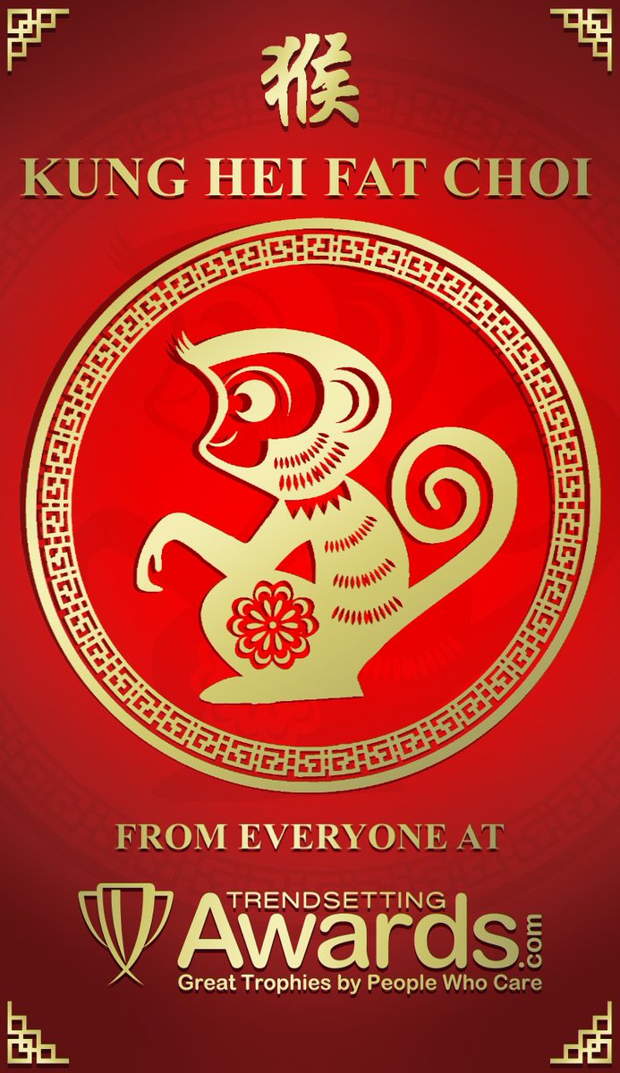 Trendtrophies's tweet photo. Everyone from Trendsetting Awards wish you all a good year of fortune! #ChineseNewYear https://t.co/0I0RF8GaIh