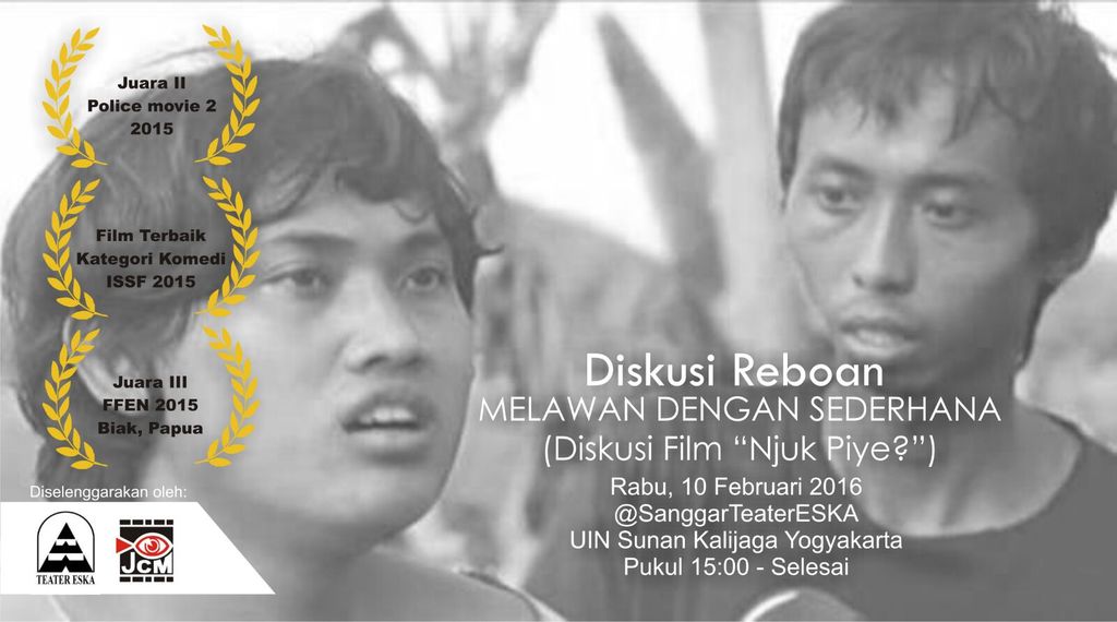 <a href="/yuknonton_/">YukNonton!!!</a> 10/02/16 |15.00 wib | Melawan Dengan Sederhana (Diskusi film NJUK PIYE?) | @SanggarTeaterESKA
UIN