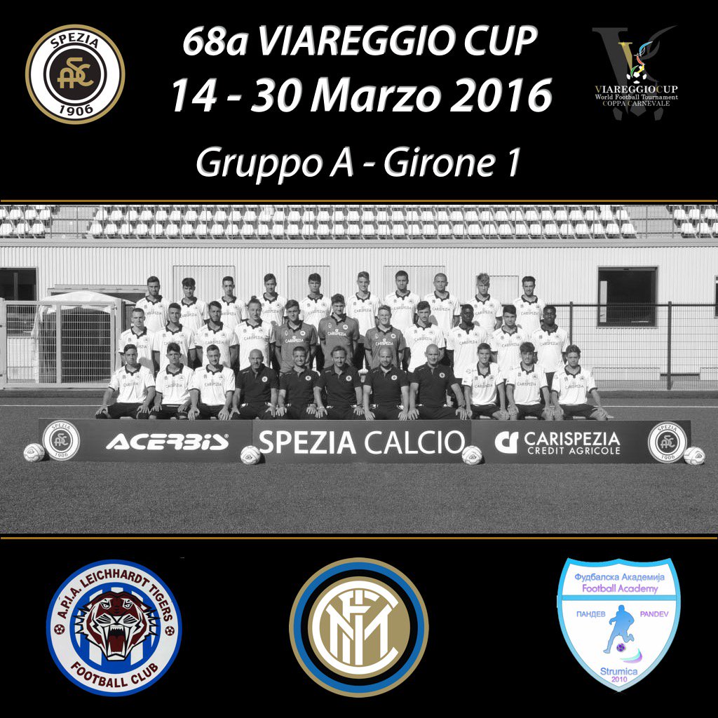 SpeziaCalcio's tweet photo. 68a #ViareggioCup
Gli aquilotti con #Inter , #AkademijaPandev e 
#APIALeichhardt
#SpeziaCalcio #Nonsietesoli https://t.co/u2JnwMS0J0