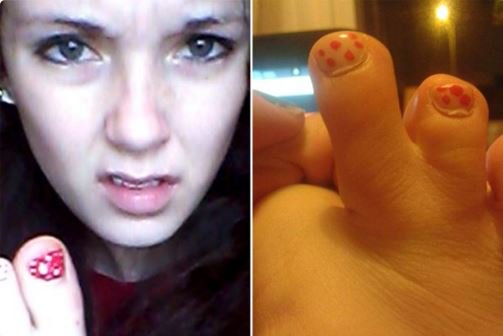 Girl toes hot 
