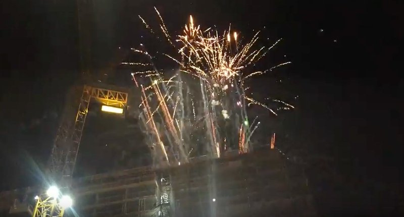 RGGroupUK's tweet image. RG host firework display on the roof of Unite Students Wembley  - rg-group.co.uk/fire-works-uni…