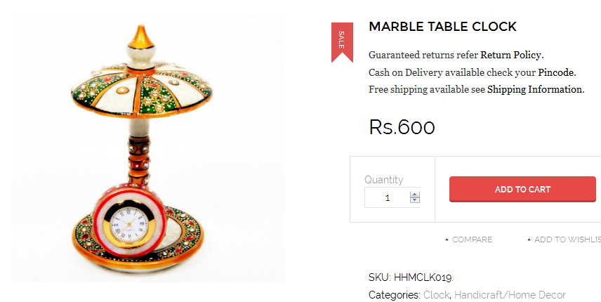 MoortiKart's tweet image. Get affordable #MarbleTableClock visit moortikart.com/product/marble…