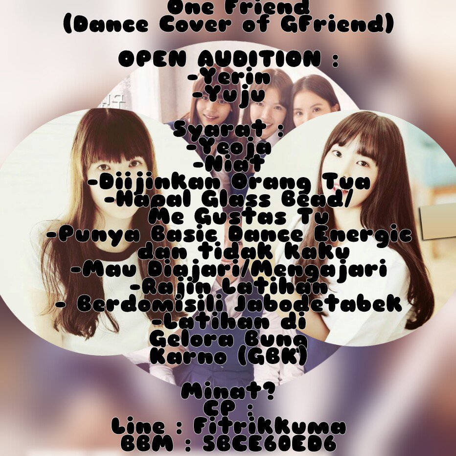<a href="/PIXX_DC/">OPEN MEMBER!!!</a> [HELP RT] Anyeong 1Friend Open Audition for Yuju dan Yerin. Dom Jabodetabek Thanks ^^