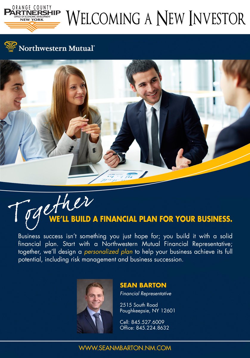 <a href="/OCPartnershipNY/">OC Partnership NY</a> would like to welcome Sean Barton from @NM_News as our new investor!