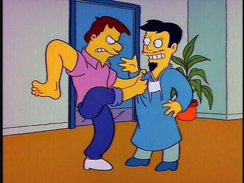Simpsons_tweets's tweet photo. Why, if it isn't my old friend, Mr. McGreg. With a leg for an arm and an arm for a leg! https://t.co/W9uKNfSYjC