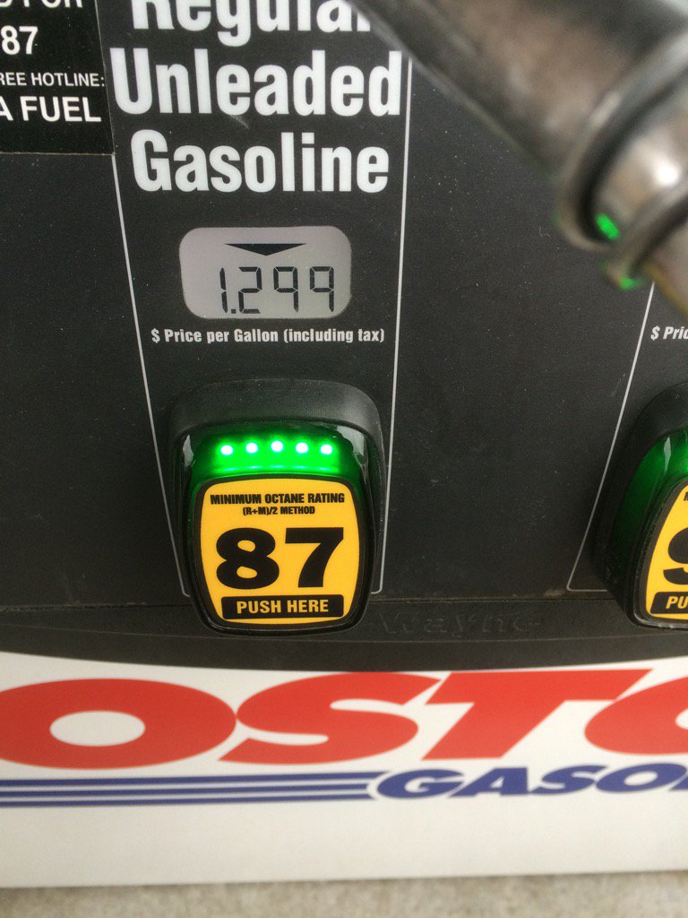 1.29 per gallon at Costco!