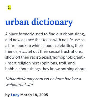 Urban Dictionary on X: @arjuneetiholic urban dictionary: A place