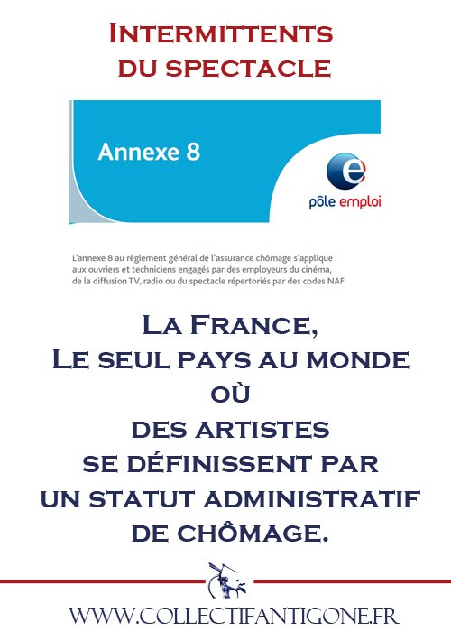 Collec_Antigone's tweet photo. Intermittents du spectacle. Les artistes qui s'auto-désignent par un statut administratif chômage....  https://t.co/DATXAsu4N1