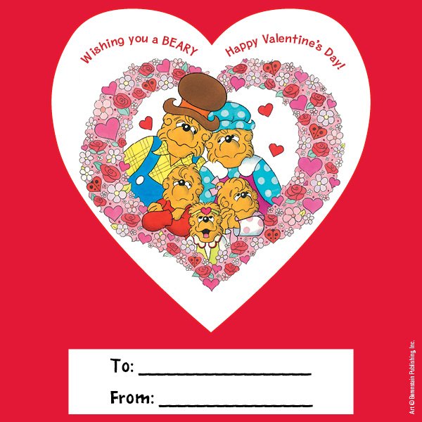 HarperChildrens's tweet photo. #ValentineADay Day 8: The Berenstain Bears! Download all of our #Valentines here: https://t.co/kgdkxpWHQX https://t.co/2L9L3Q7zPb