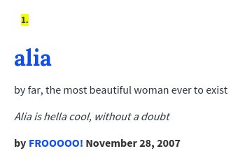 Urban Dictionary on X: @VarunRocks3010 alia: by far, the most beautiful  woman ever to exist   / X