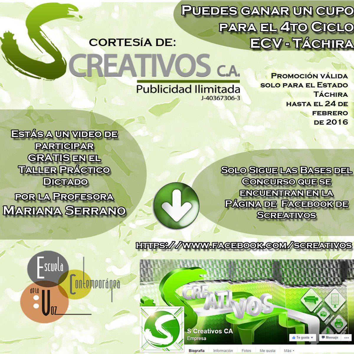 EscuelaDeLaVoz's tweet photo. Táchira Vive la experiencia ECV ->Gratis--Para conocer las bases del concurso -> https://t.co/DxAtVZ2a7X https://t.co/FH5rB4lPp3