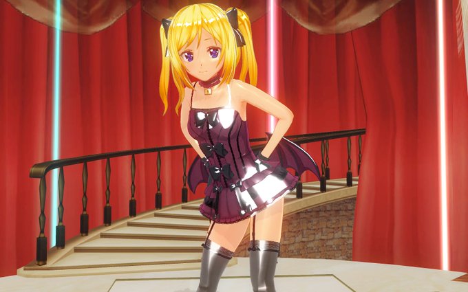 【カスタムメイド3D2】
金髪ツインテの日焼けロ◯っ子 