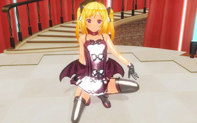 【カスタムメイド3D2】金髪ツインテの日焼けロ◯っ子 