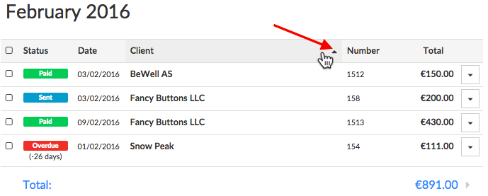 sliptree's tweet photo. Check out the new sorting option in the invoice list view https://t.co/AjlpotERX1 https://t.co/sHN7wxOdUY