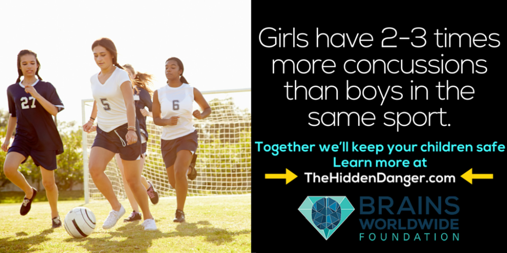 BrainsNFP's tweet photo. [Video] Girls have 2-3X more #concussions than boys in the same sport! Watch > https://t.co/PwqfWgicJ8 #RowansLaw https://t.co/PusNRHgk9Y