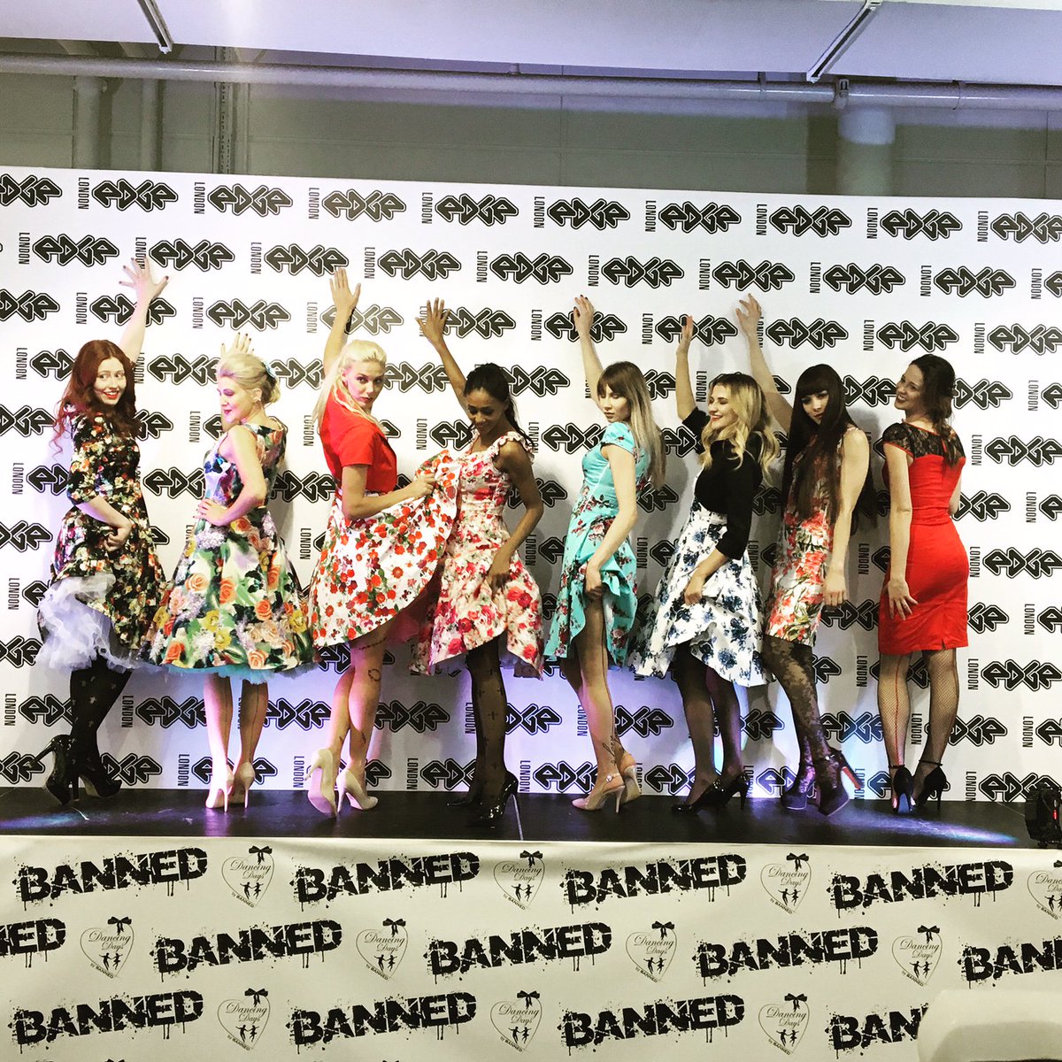 Our tights on the #catwalk <a href="/Londonedge/">Londonedge Ltd</a> #fashionshow #vintage