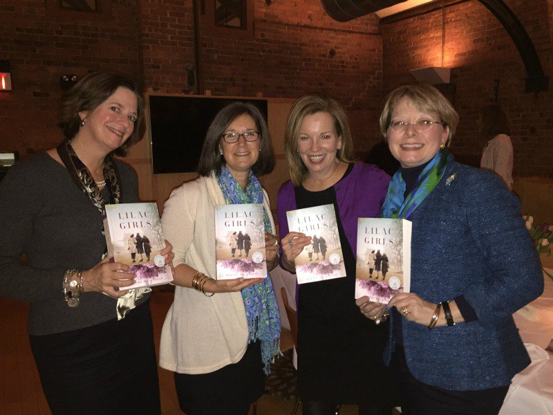 marthahallkelly's tweet photo. Jen Dayton, Sally Ijams, Kelle Ruden w me at RH Lilac Girls dinner in CT #darienlibrary #westportlibrary #PRHlibrary https://t.co/3nz9JA0SUl