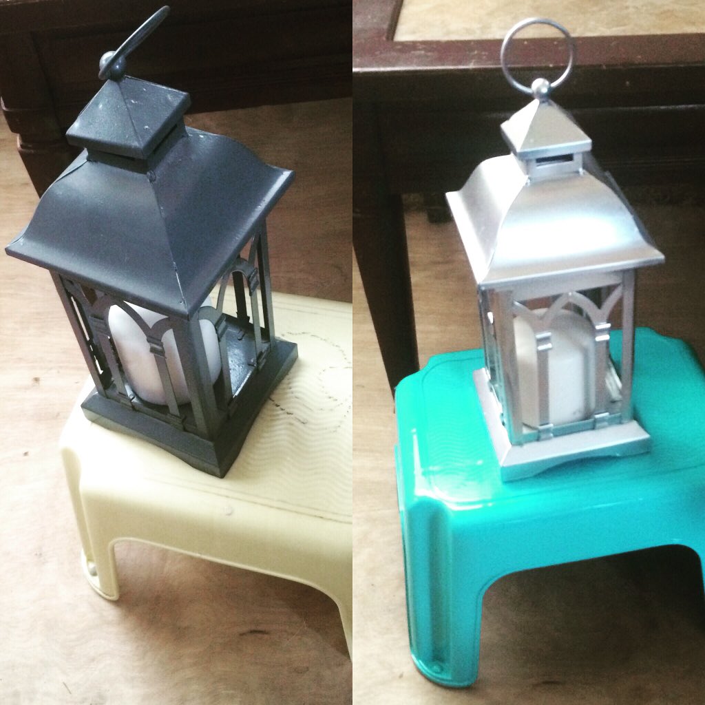 helenrheard's tweet image. A little spray paint does wonders. #Crafty #SprayPaint #WeekendFinds #GoodwillFinds