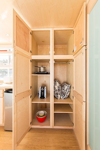 Curbed's tweet photo. $40K tiny house offers huge windows, lots of storage https://t.co/YDhl4UQ5GK https://t.co/lbpvqSMzOU