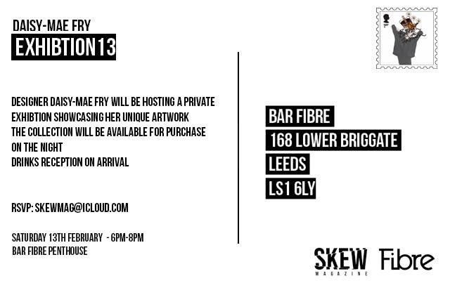We are proudly supporting DAISY-MAE's Private Exhibition in Leeds this Saturday at <a href="/BarFibreLeeds/">BAR FIBRE</a>