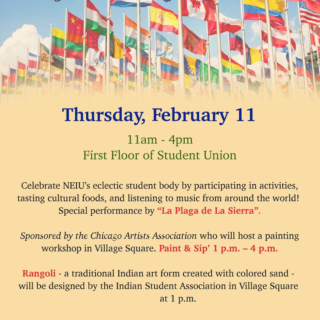International day 2016. See you there!
#goldeneaglepride#iloveneiu