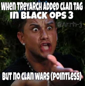 Arrh_j's tweet image. @treyarch @DavidVonderhaar clan tag is meaningless #clanwarsback or some kind of operations? #blackops3 #treyarch