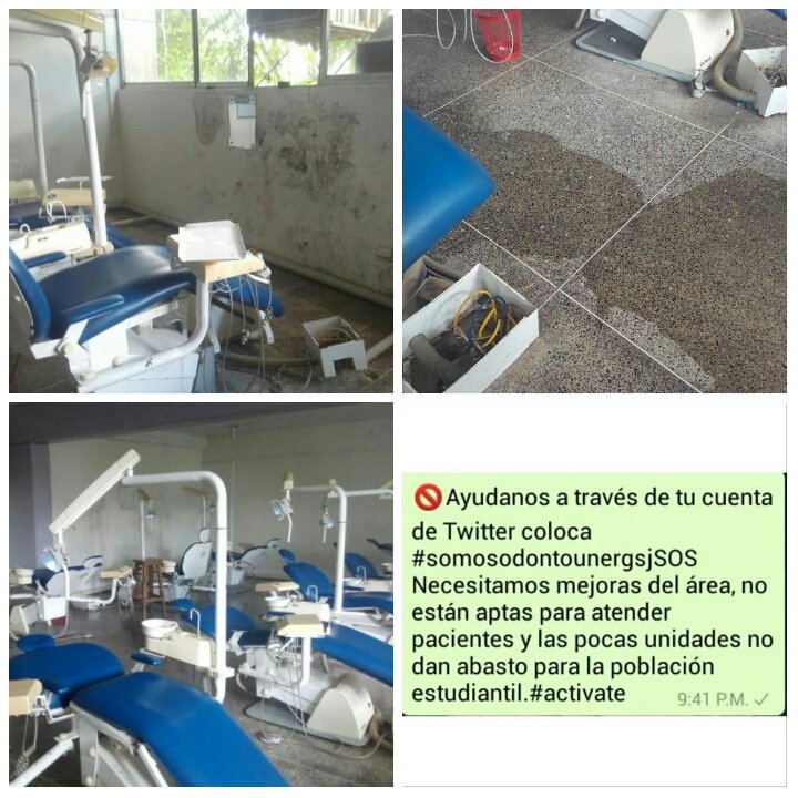 GenesisOdont's tweet photo. #somosodontounergsjSOS Salas clínicas de Odontología en Estados deplorable. Necesitamos Respuesta YA. https://t.co/plyNOFAX6a