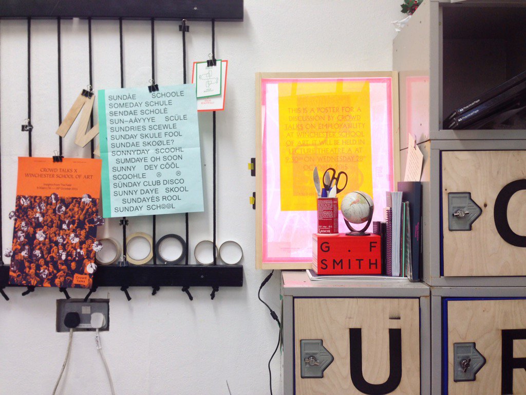 fourmcreative's tweet image. Snap from our #studio today! #lightbox #poster #gfsmith #sundæschool instagram.com/p/BBiD3d9SQmR/ @ba_ga_wsa