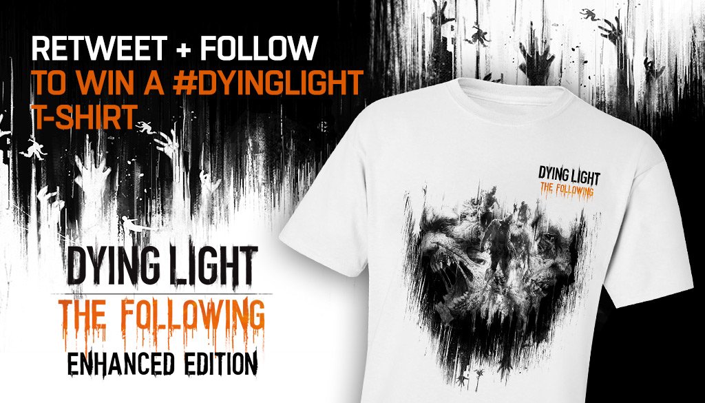 Do you want a Dying Light T-shirt?

1. Follow us - <a href="/DyingLightGame/">Dying Light</a>
2. Retweet this tweet
3. Watch your DM's