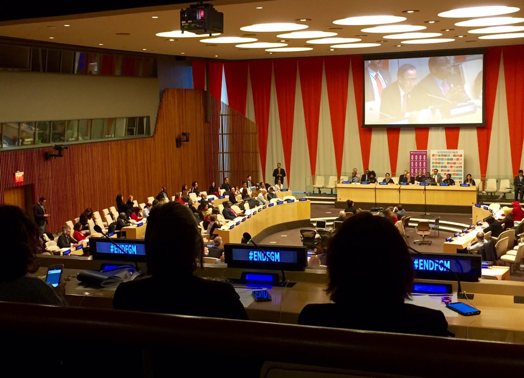 We've got Zero Tolerance for FGM, a violation of women's human rights. Live event: webtv.un.org #EndFGM