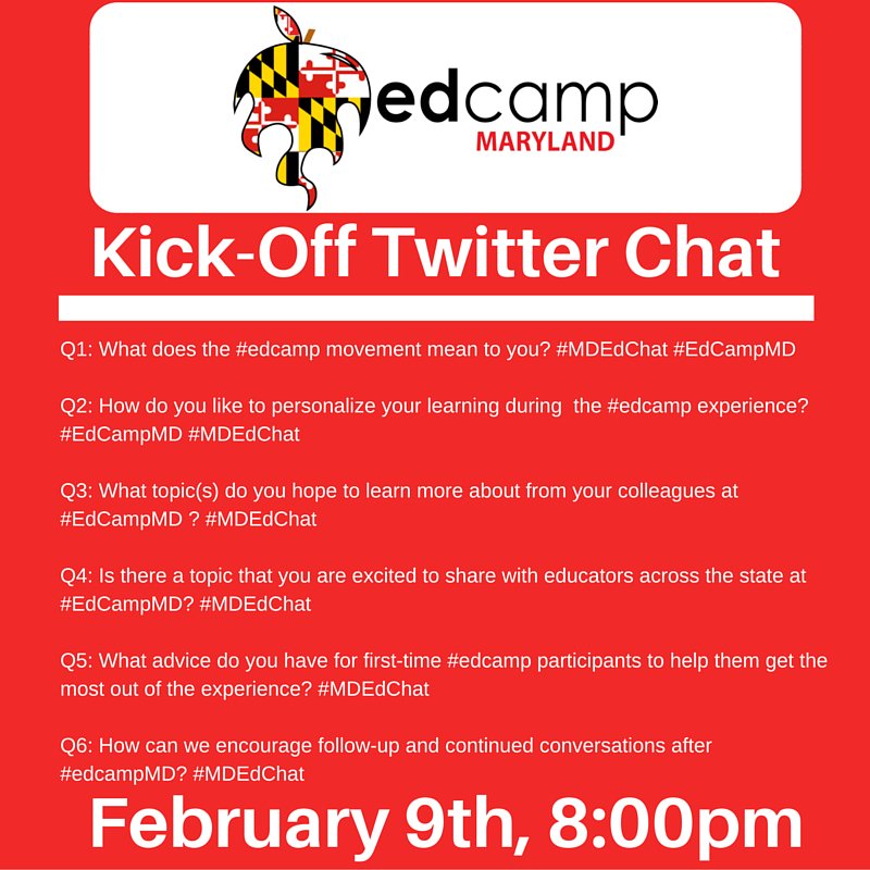 EdcampUSA's tweet photo. 8PM tomorrow #mdedchat #edcampmd chat with @Bob_Sinclair25 to kick of @EdCampMaryland! https://t.co/SOpz71wzRP https://t.co/1pckDIadSm