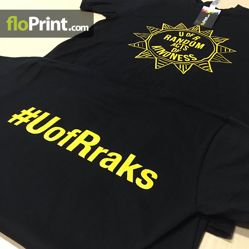 floprint's tweet photo. Some fresh new Tee’s for the #UofR Student Success Centre #UofRraks #printlocal #yqr #fastandgood https://t.co/aPjbvx3cpi