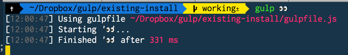 wesbos's tweet photo. You can use Emojis for your gulp task names. https://t.co/j04dqJkiwu
