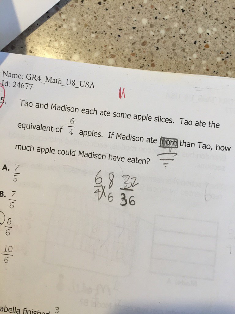 failcommoncore1's tweet image. #NEA #School #commoncore Is eating 6/4 of apples truly a "real world" example?  @FLGovScott @SenRubioPress