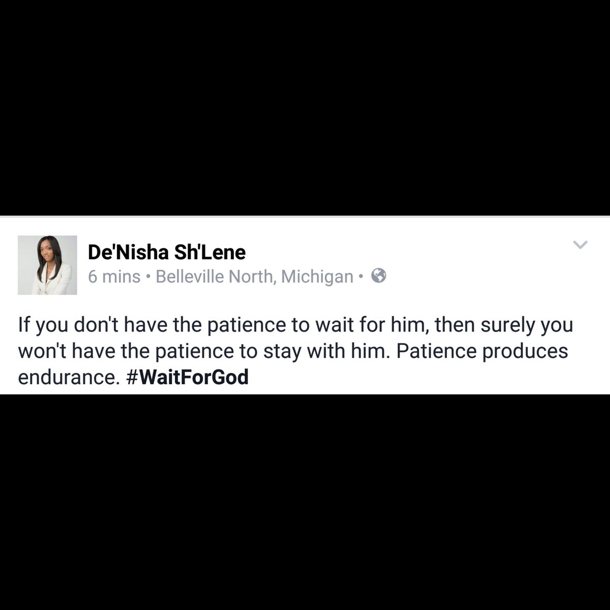 DeNishaShLene's tweet photo. If you don't have the patience to wait for him, then surely you won't have the patience to stay with him. https://t.co/7no9FrfVbl