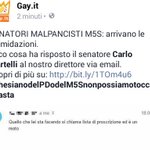 RT @DarioBallini: Insomma. @gayit fa reato se fa informazione.
Secondo un senatore #M5S.
Come un #cattodem qualunque <a href='https://t.co/H3zJnHyns4' target='_blank'>https://t.co/H3zJnHyns4</a> 