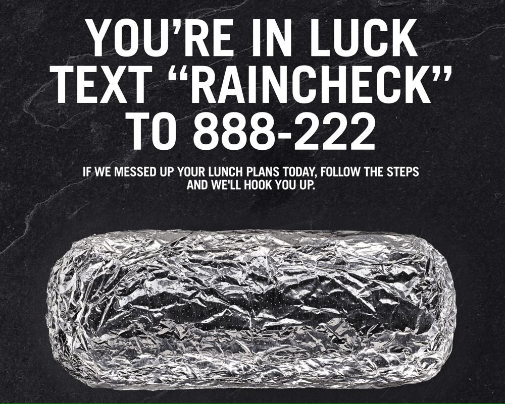NosebleedHQ's tweet photo. Chipotle is giving away a free burrito.. This is real. Thank me later!!! https://t.co/sK4JKhnhBu
