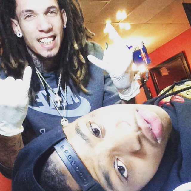 SquirtTheFlirt's tweet photo. Yea I tatted my face ooo well #SorryMom 😢 😎😎💉💉 #TatGang #RyanReal https://t.co/5zLPvYX7ku