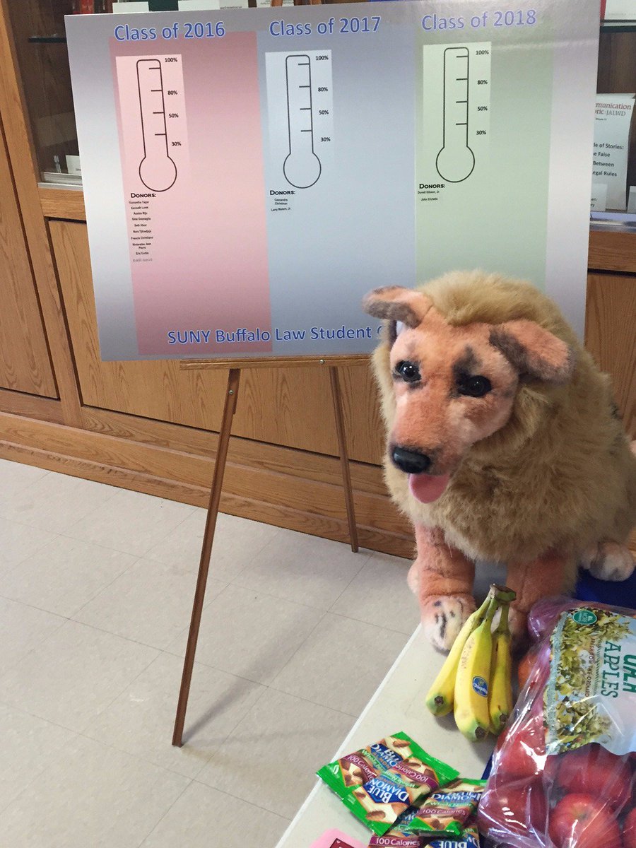 UBLawLib's tweet photo. #JDdog at the #studentgiving table. Thanks to the generosity of @SUNYBuffaloLaw students, itโs off to a great start! https://t.co/eKQvhI6G7p