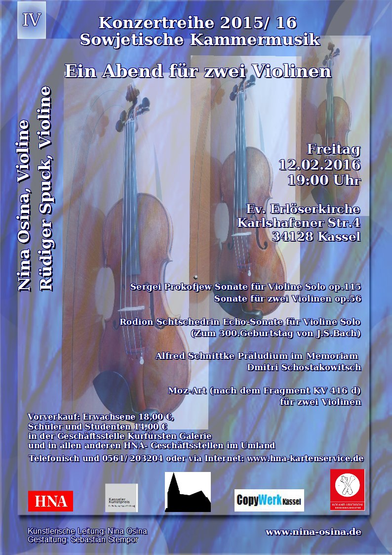 Willkommen zum 4.Konzert der Konzertreihe Sowjetische Kammermusik!