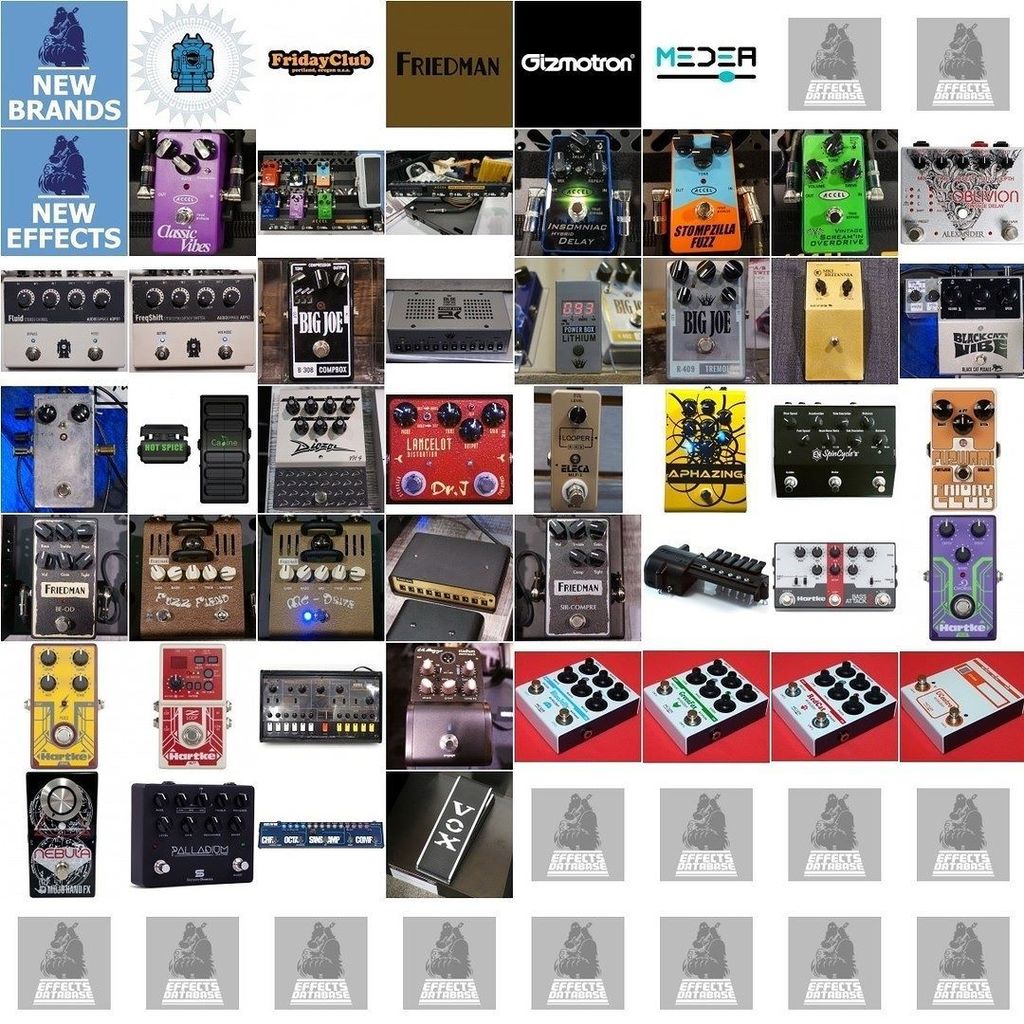 EffectsDatabase's tweet photo. Last week: 5 new brands, 43 new pedals (mostly NAMM updates)
#namm #namm16 #namm2016 #nam… https://t.co/iHWIlpiM5r https://t.co/dZr6arjzx4