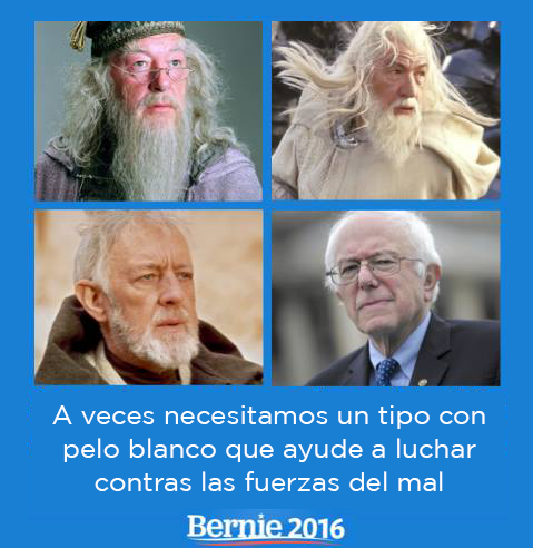PODEMOS's tweet photo. Ilusión por cambio y justicia social en EEUU. Campaña sin créditos bancarios. ¿Os suena? Bernie Sanders #GoBernie https://t.co/LV678t9oks