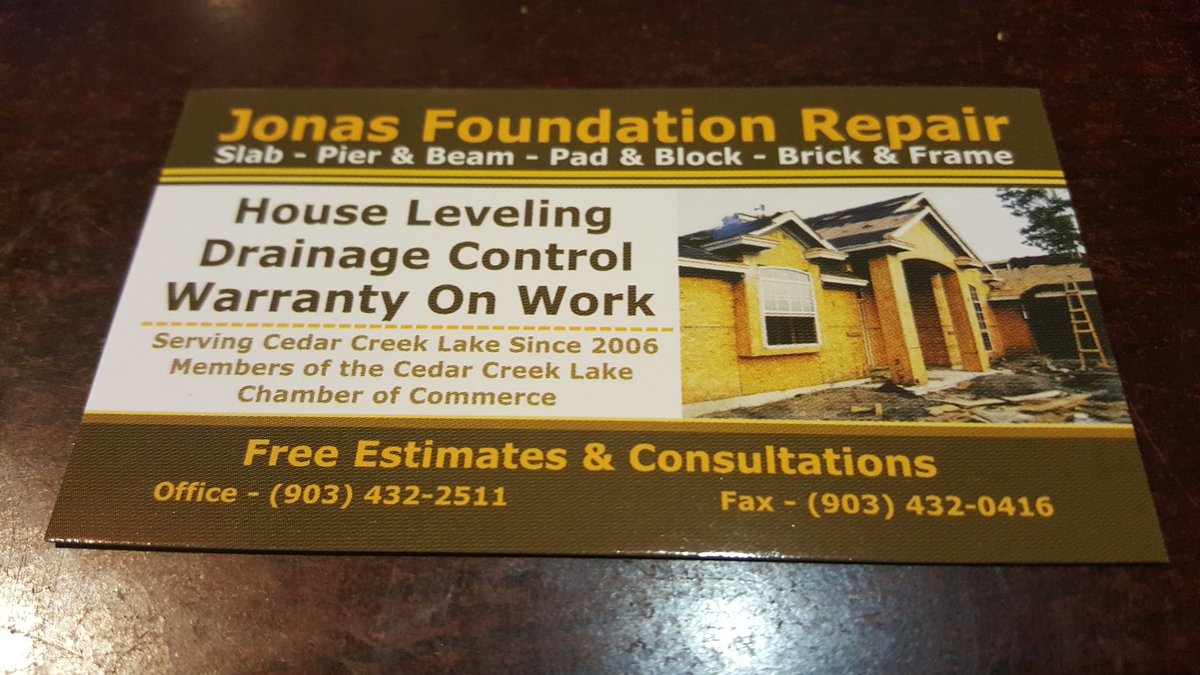 Jhouseleveling's tweet photo. For your #houseleveling needs call the true experienced professionals #drainage #foundationrepair #cedarcreeklake https://t.co/yODPf4xVj4