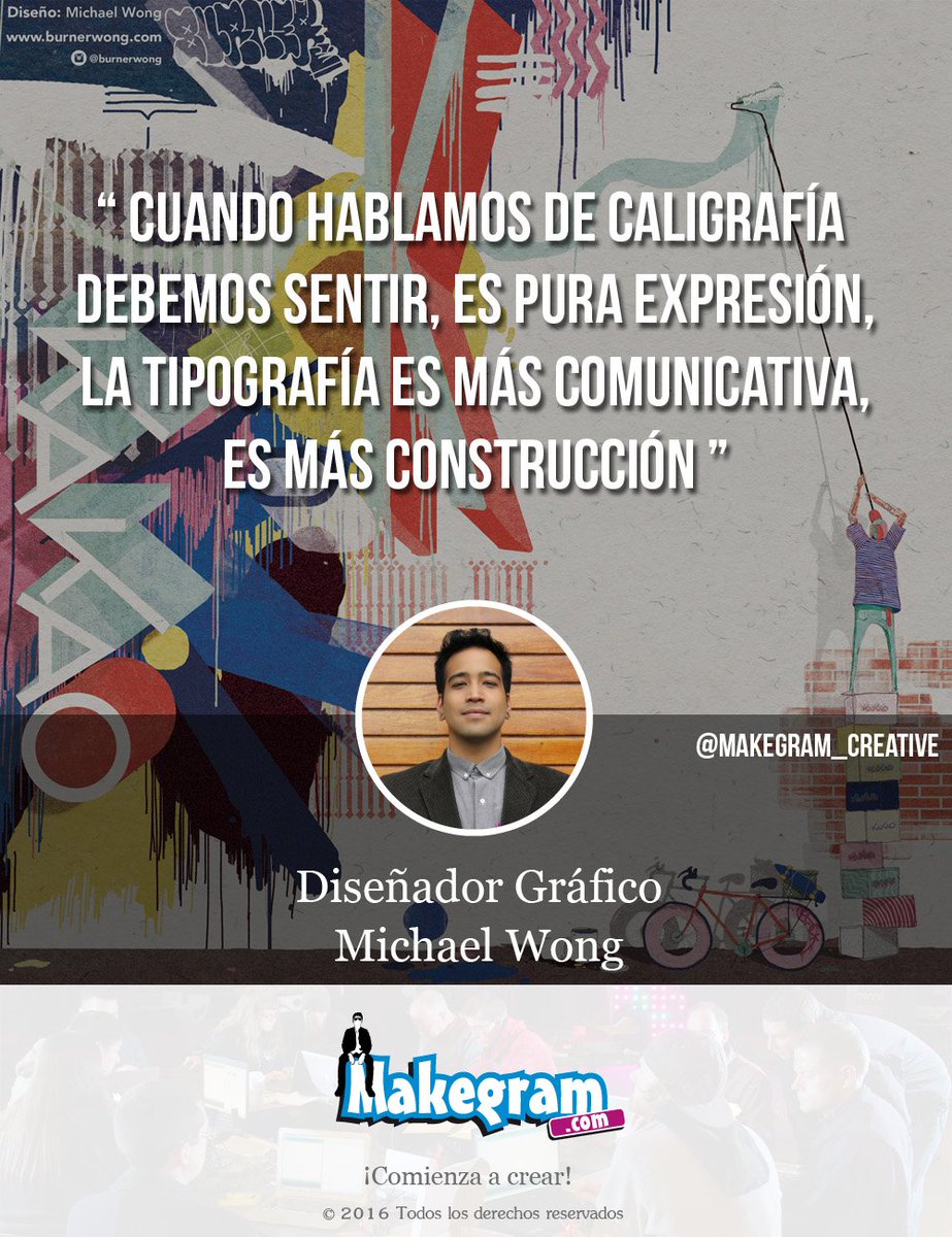 makegram's tweet image. La creatividad de @burnerwong Gracias a Michael Wong por participar en nuestra #startup #creativos #design #creative