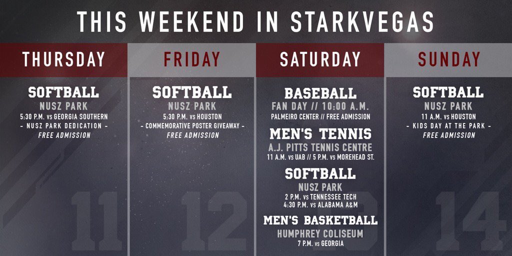 A HUGE weekend is coming up for the Bulldogs so make sure you'll be in #StarkVegas to catch the action! #HailState