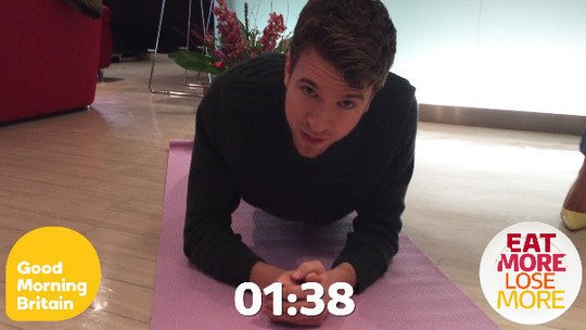 GMB's tweet photo. How did @gregjames fare in #GMBPlankOff under @susannareid100's watchful eyes? https://t.co/MaLA3luv4S @sportrelief https://t.co/eYVs2rNYjw